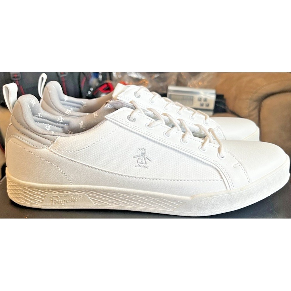 Original Penguin By Munsingwear White Leather Lace Up Sneaker Men's Size 10.5/44